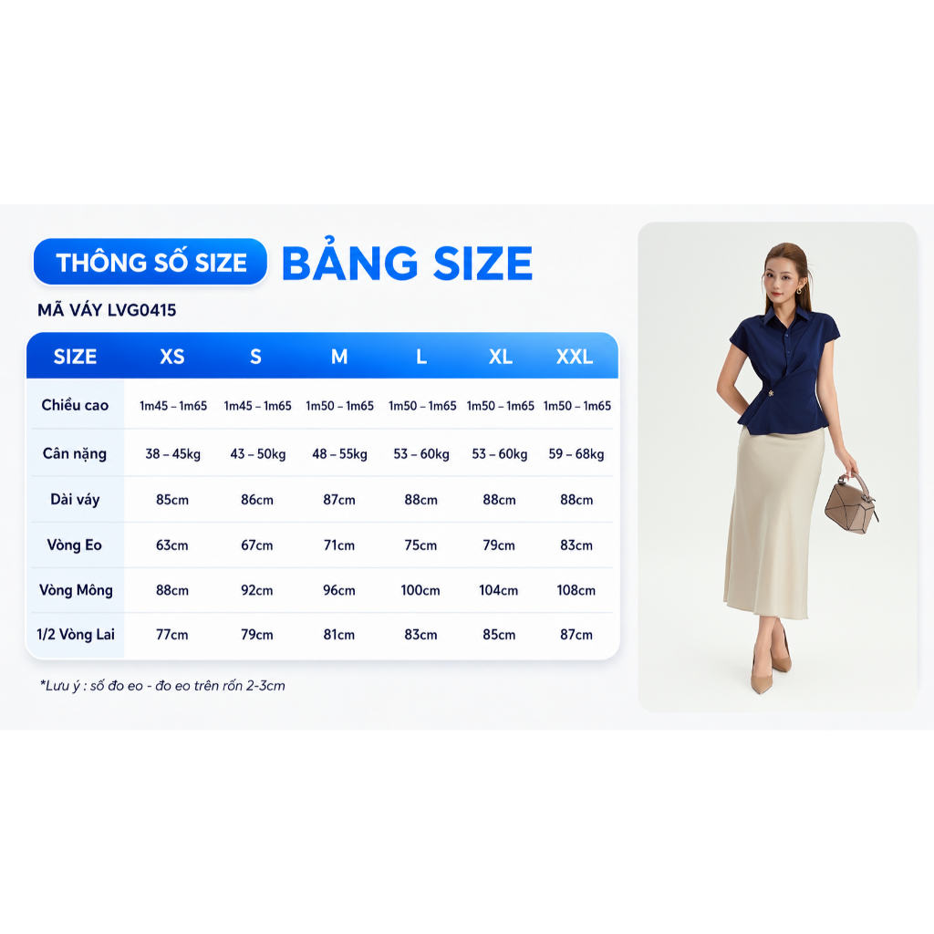 Chân Váy Lụa Đuôi Cá GUMAC Cơ Bản Chất Liệu Lụa Mango Gân Dày Dặn Đứng Form Tôn Dáng LVG0415