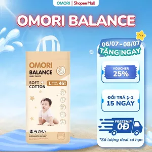 Bỉm Quần OMORI Balance Mỏng Nhẹ, Thấm Hút An Toàn Size M50/L46/XL42/XXL40/XXXL38 1 Bịch