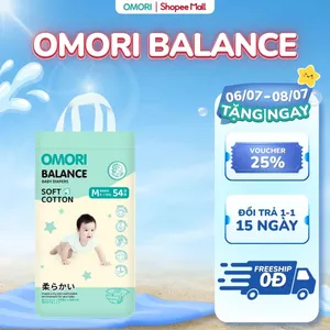 Tã/ Bỉm Dán OMORI BALANCE Siêu Mềm Mại Khô Thoáng NB66/S60/M54 Cho Bé Từ 3 - 11kg