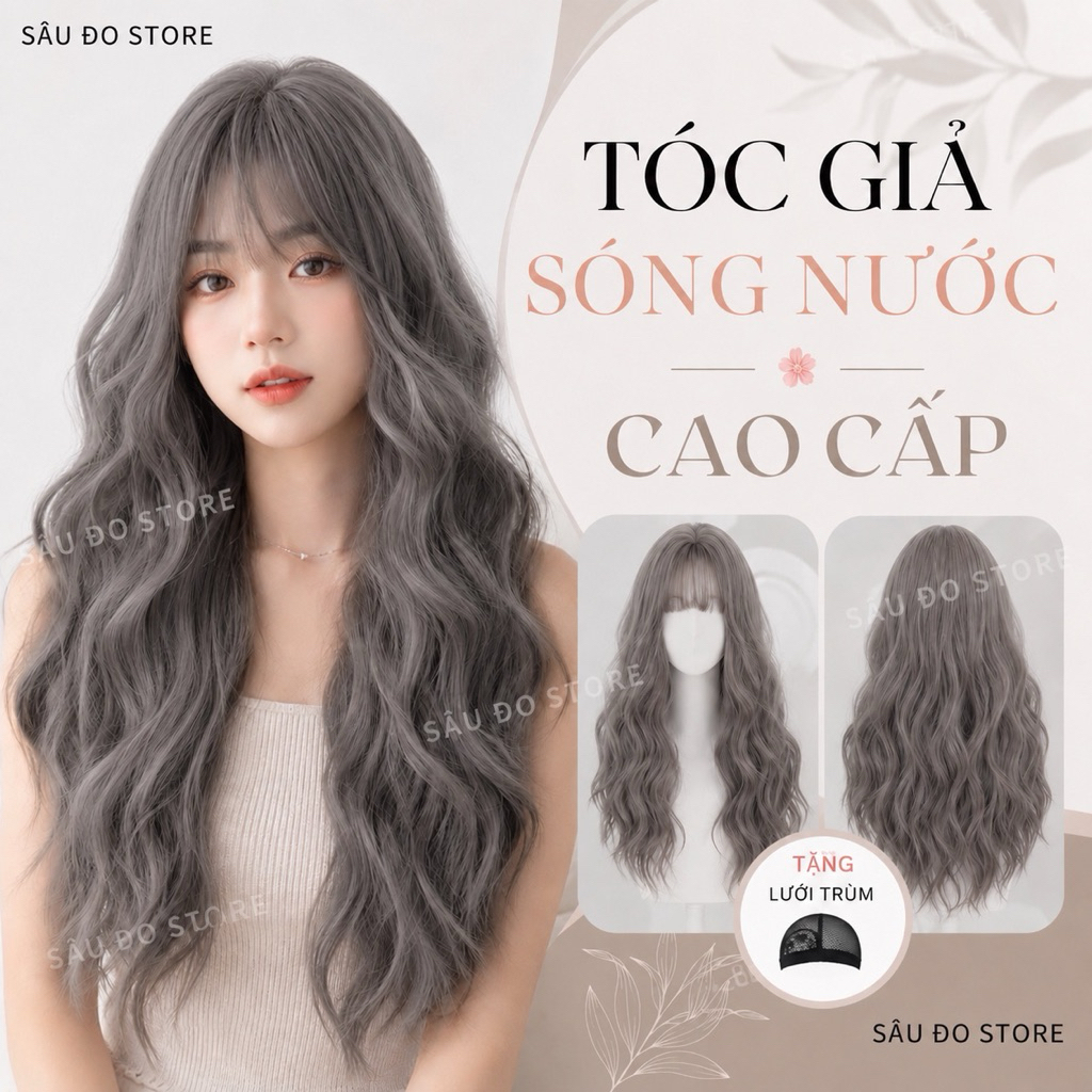 [TÓC NỮ ĐẸP] BỘ SÓNG TRỤC HÀNG CAO CẤP TẶNG LƯỚI TRÙM SÂU ĐO STORE