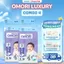 Combo 4 Bịch Tã/Bỉm Dán, Quần Cao Cấp OMORI Luxury Mỏng Nhẹ Thấm Hút Cho Bé