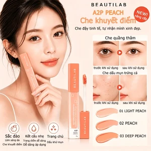 PEACH Beautilab A2P Concealer-Che bóng tối, kết cấu ẩm ướt, trang điểm lâu dài, thu nhỏ lỗ chân lông
