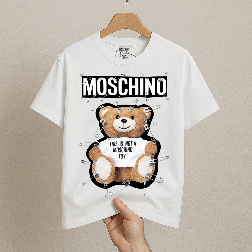 Áo thun  moschino teddy bear gim băng oversize