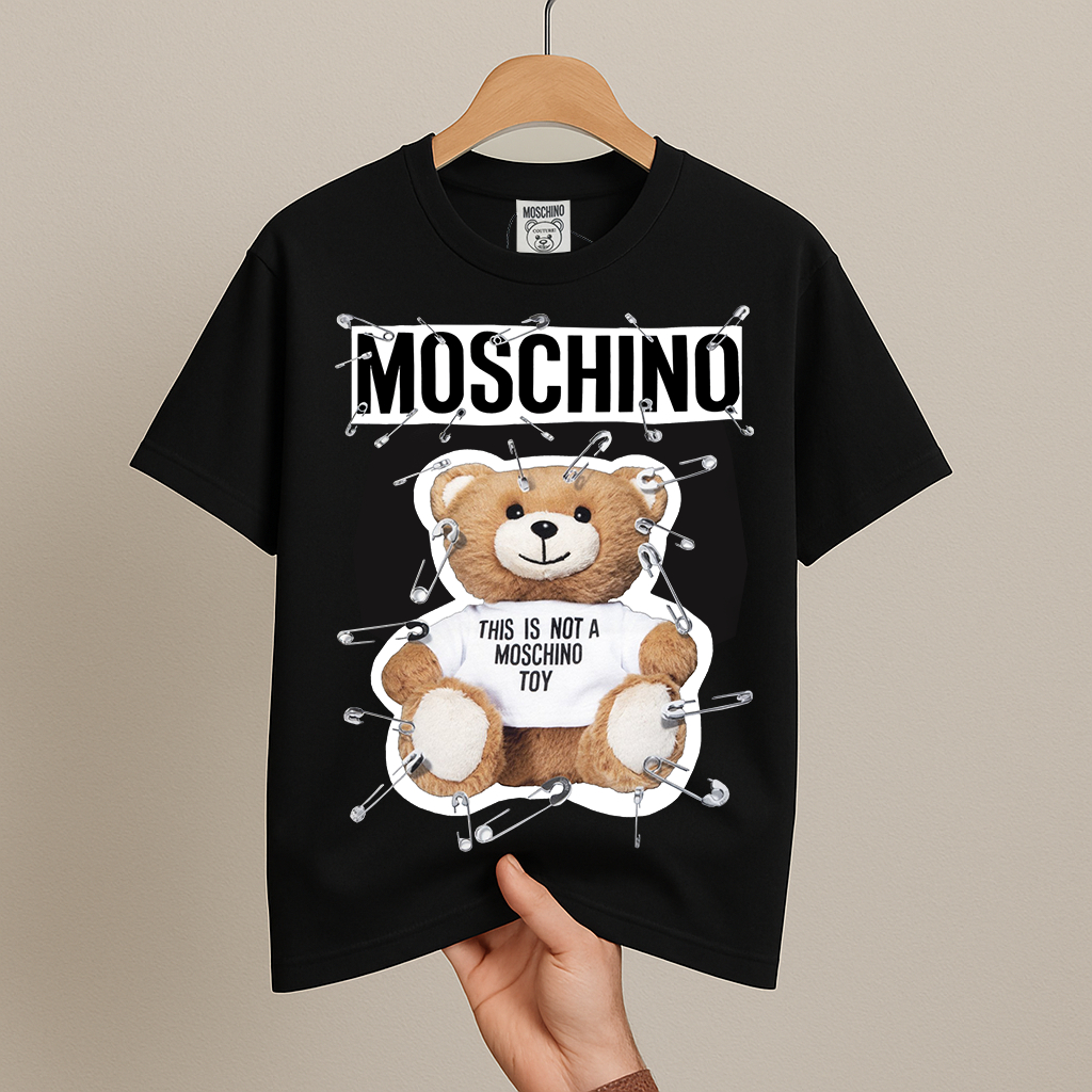 Áo thun  moschino teddy bear gim băng oversize