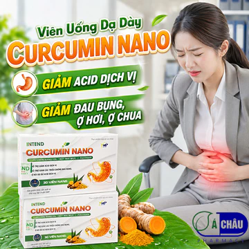 Curcumin Nano - Viên Uống Dạ Dày Hỗ Trợ Giảm Acid, Đau Bụng, Đầy Hơi, Ợ Chua, Phòng Ngừa Ung Thư