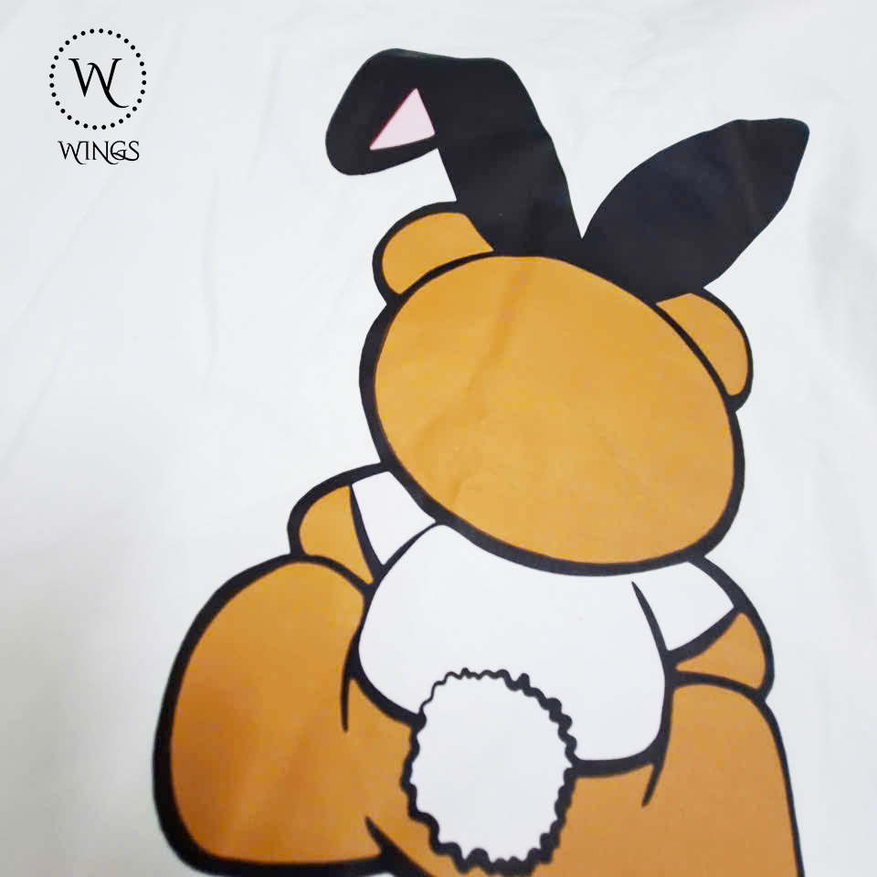 Áo thun moschino teddy rabit Cotton fom rộng oversize
