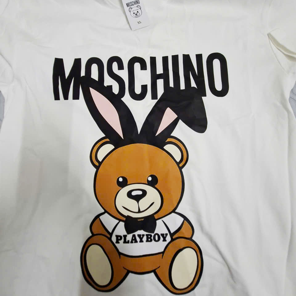 Áo thun moschino teddy rabit Cotton fom rộng oversize