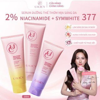 Dưỡng thể dưỡng trắng UILICY 200ml Serum dưỡng thể Làm trắng 2%Niacinamide Symwhite377 Đa dạng hương nước hoa