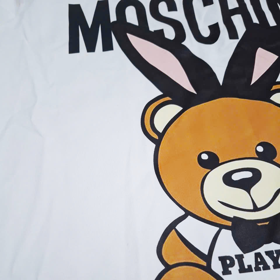Áo thun moschino teddy rabit Cotton fom rộng oversize