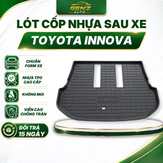 Lót cốp TOYOTA INNOVA 2006 - NAY - Nhựa dẻo TPO Không mùi, Chuẩn khít form xe, Chống thấm nước, dễ vệ sinh