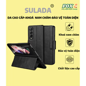 Bao da Sulada có nắp cài hút nam châm cho Z Fold 3 / Z Fold 4 / Z Fold 5 / Z Fold 6