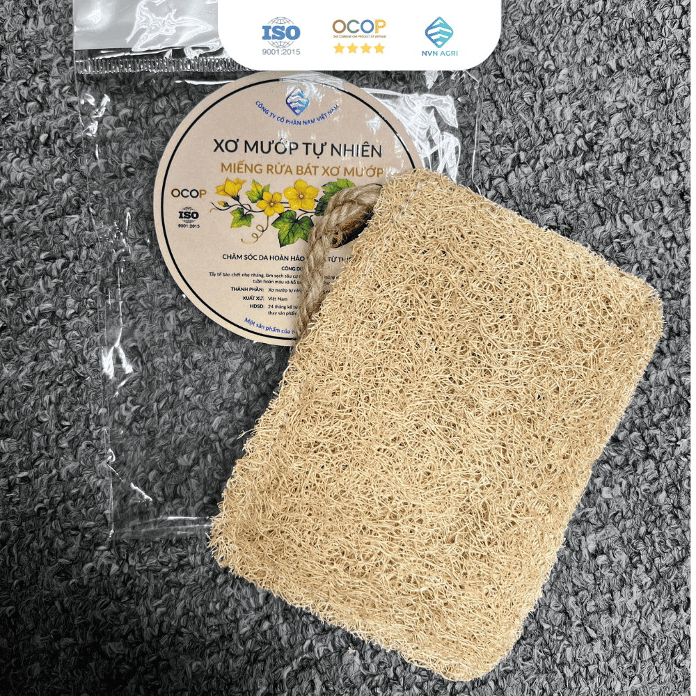Túi Đựng Xà Bông Xơ Mướp 100% Tự Nhiên Hình Chữ Nhật Tiện Lợi Bảo Quản Xà Phòng