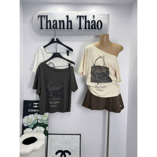 Áo Phông Lệch Vai Hình Túi Kiều Trang