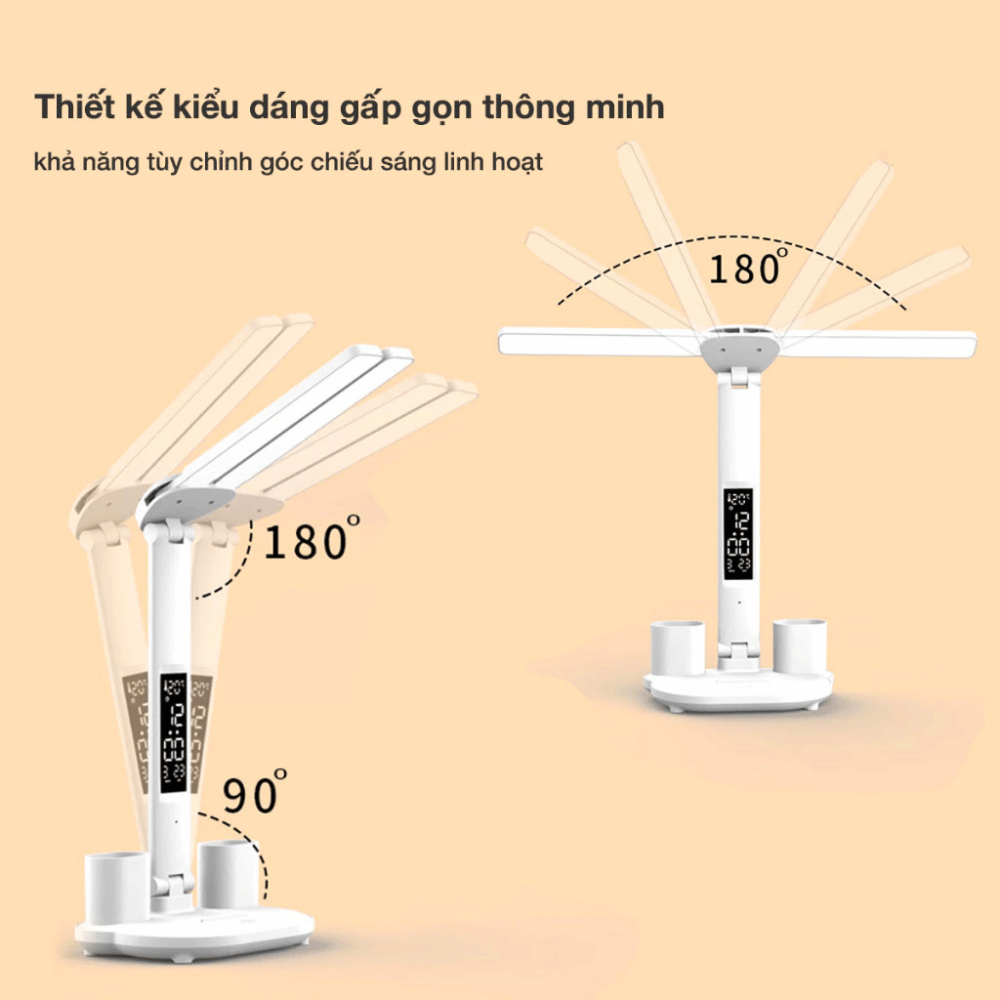 Đèn Học Để Bàn Tích Điện Chống Cận Sạc USB 3 Chế Độ Ánh Sáng Bảo Vệ Mắt | BigBuy360 - bigbuy360.vn