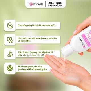 Dung Dịch Vệ Sinh Phụ Nữ Hexacare Extra-Doux pH 4.5 | Cấp Ẩm, Giảm Khô Rát, Thanh Mát, Dịu Nhẹ 200ml