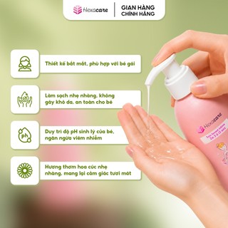 Dung Dịch Vệ Sinh Cho Bé Gái Hexacare | Cân Bằng PH, Làm Sạch, Cấp Ẩm, Dịu Nhẹ 200ml