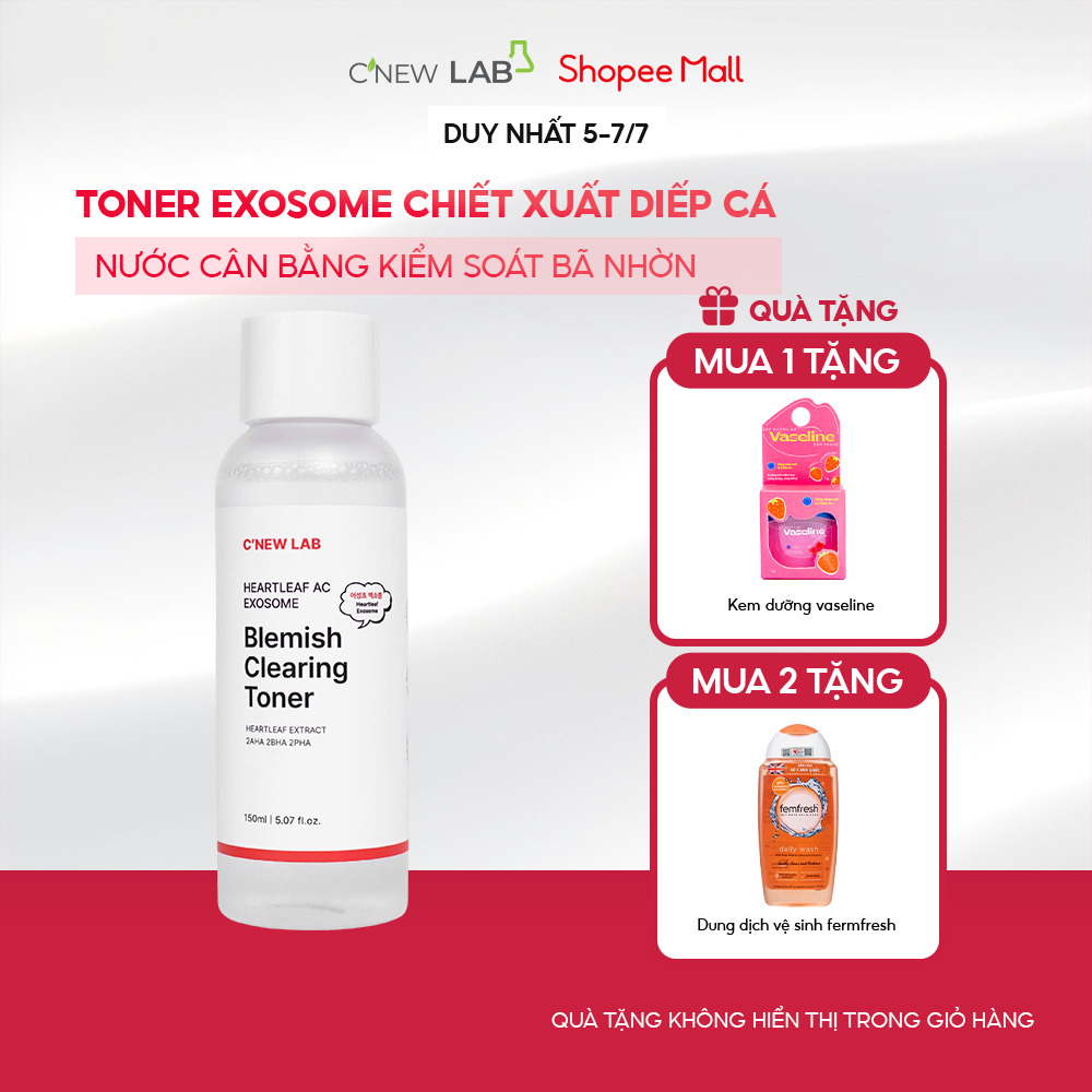 Toner kiểm soát dầu giảm mụn chiết xuất diếp cá C'New Lab Blemish Clearing Toner (150ml)