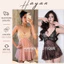 HT257 Váy ngủ sexy 2s xẻ v1 hoa nhí dễ thương, đồ ngủ ren xuyên thấu dáng xoè HT257