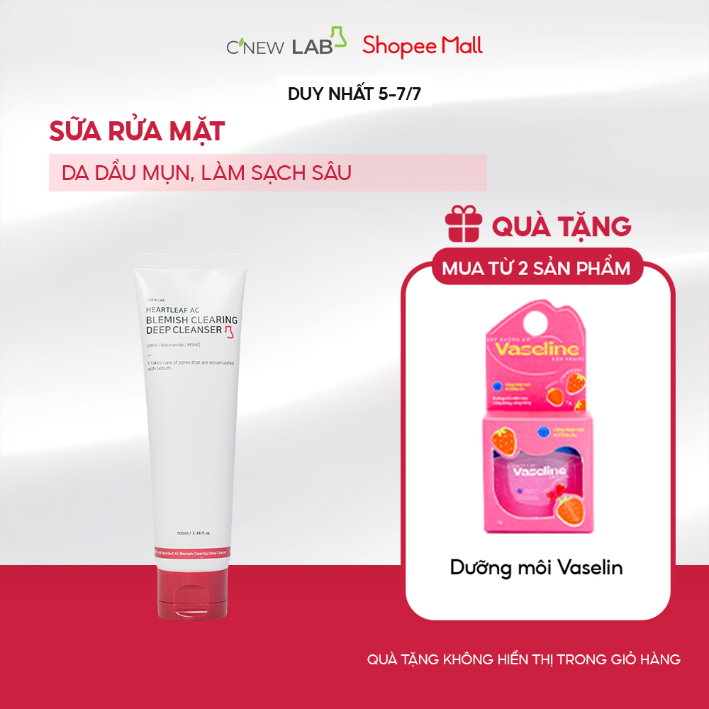 Sữa rửa mặt da dầu mụn, làm sạch sâu C'NEW LAB chiết xuất từ Diếp Cá giúp ngăn ngừa mụn (100ml)
