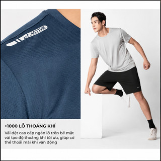Áo Thun Nam Tay Ngắn Basic Vải Co Dãn 4 Chiều Thoải Mái Thoáng Mát Áo Nam Cộc Tay ACT106