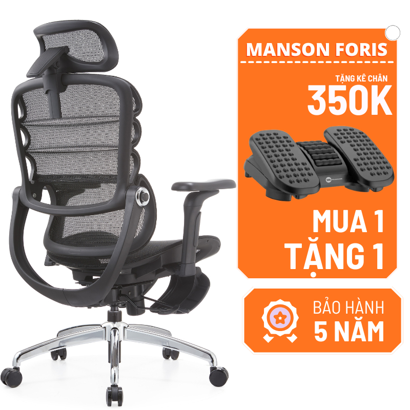 [The Manson - Hỏa Tốc 1h] Ghế Manson Foris (Tặng kê chân Lumi 350k) - Sihoo M57 - M77 - M18 - M90 - Manson Atum