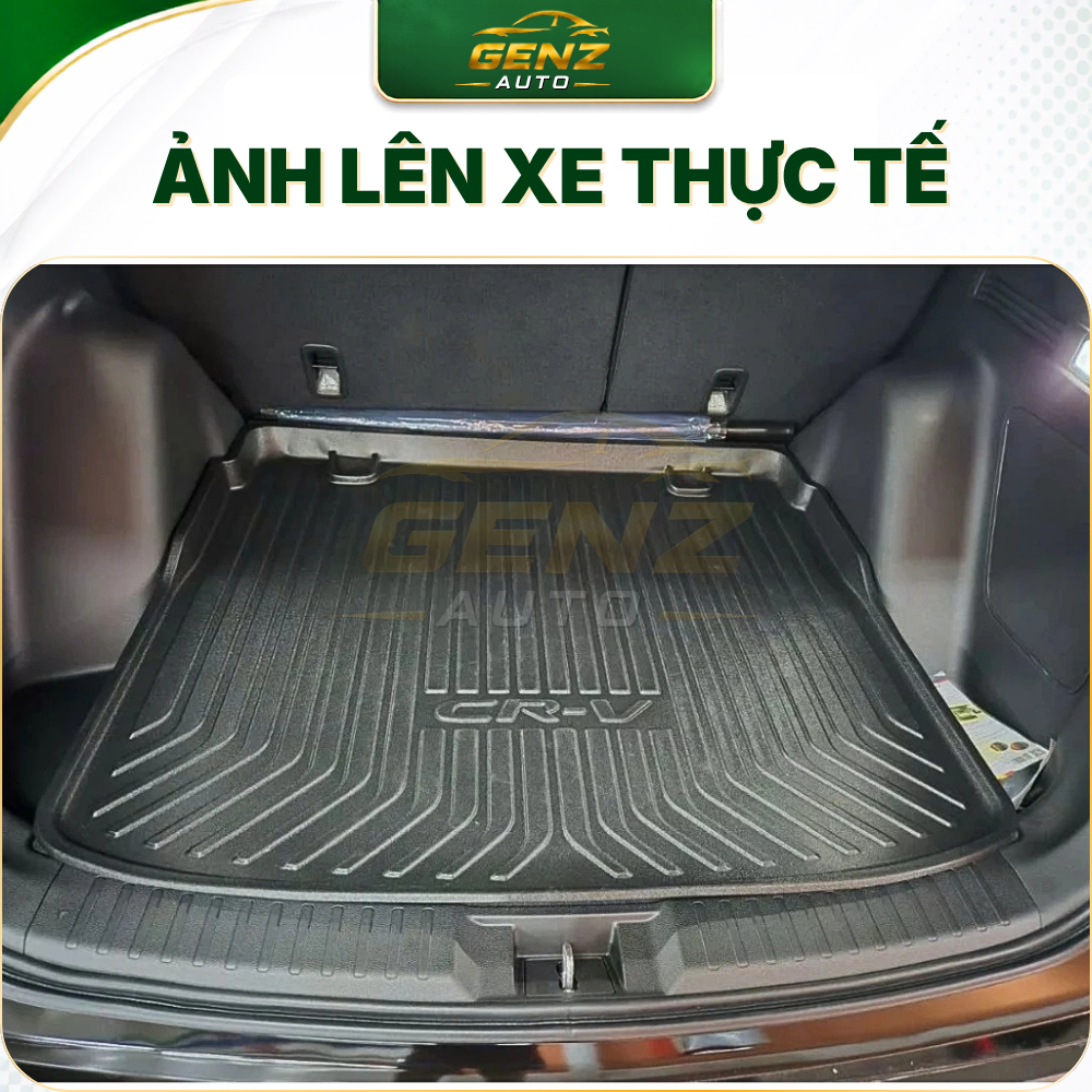 Lót cốp HONDA CRV 2023 - NAY - Nhựa dẻo TPO Không mùi, Chuẩn khít form xe, Chống thấm nước, dễ vệ sinh