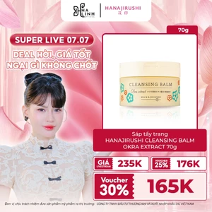 Sáp Tẩy Trang Hanajirushi Cleasing Balm Okera Extract 70g Làm Sạch Bụi Bẩn Makeup
