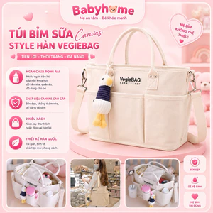 Túi Xách Bỉm Sữa Vegiebag size đại Đa Năng phong cách Hàn Quốc