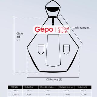 Áo Mưa 1 Người Áo Mưa 2 Đầu Áo Mưa Cánh Dơi Choàng Xe Máy Cao Cấp Trùm Toàn Thân Xe Máy