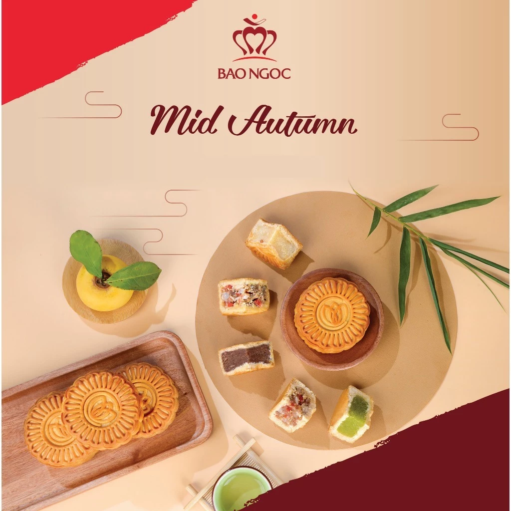 Set Bánh Trung Thu Cao Cấp Bảo Ngọc – Thu Bình An Xanh (Hộp 4 Bánh)