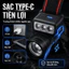 Đèn pha đội đầu LED siêu sáng siêu nhẹ chống nước pin trâu sạc USB dùng cắm trại đi rừng câu đêm sửa xe