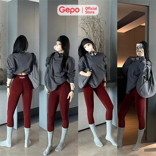 Quần Legging Tập Gym Cạp Cao Lưng V Có Chun Bản Nâng Cấp 10%Elsaten Gepo GP130