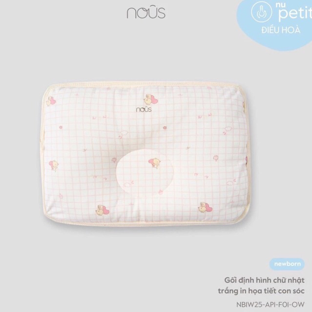 Gối Nous Định Hình Chống Méo Đầu Cho Bé Trai, Bé Gái Sơ Sinh Siêu Đáng Yêu