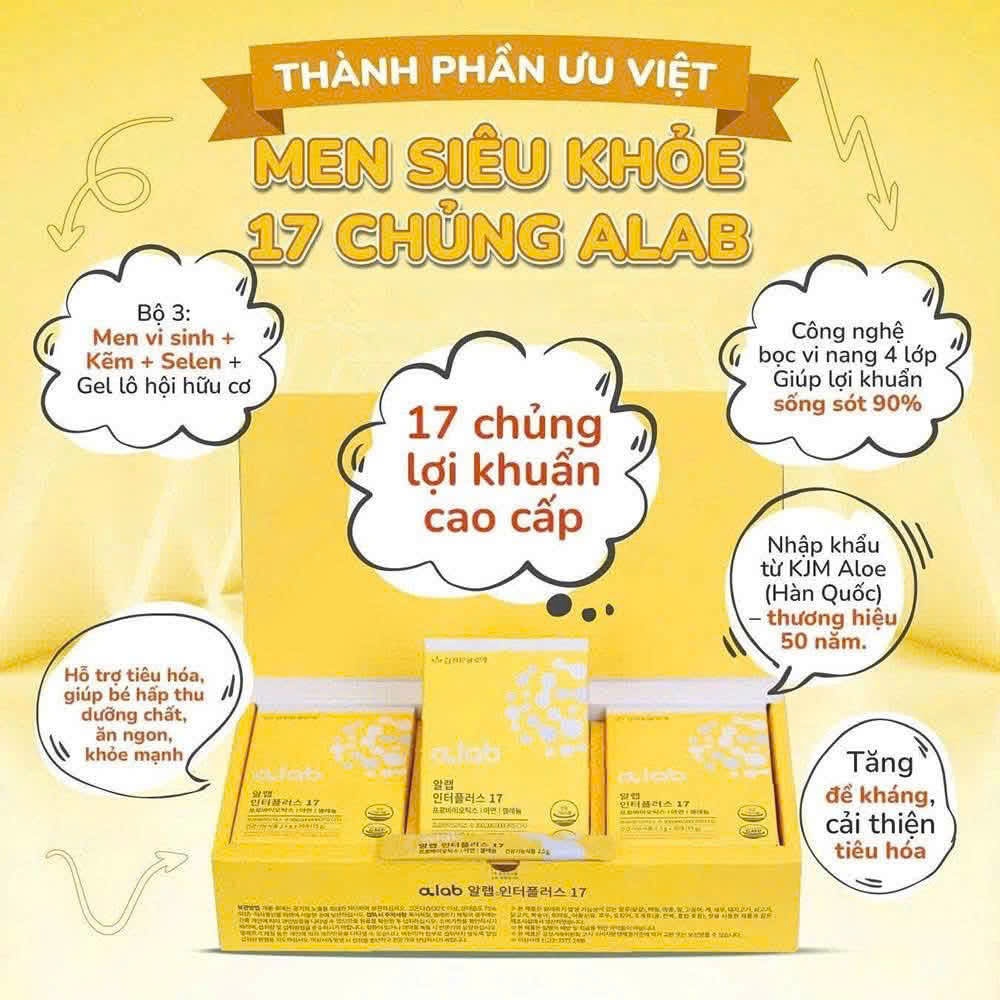 Hỏa tốc HCM] Men Vi Sinh Lợi Khuẩn ALAB INTERPLUS 17 KJM ALOE Hàn Quốc Hỗ  Trợ Tiêu Hóa Khỏe Mạnh | Shopee Việt Nam