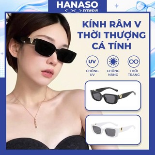 Kính mắt râm mát thời trang nữ nam phong cách retro Hàn Quốc siêu cá tính đi chơi biển chụp ảnh đẹp HANASO 334