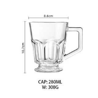 Cốc thủy tinh với thiết kế chân đế độc đáo – Bền chắc và thời trang, dung tích 300ml cao cấp