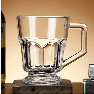 Cốc thủy tinh với thiết kế chân đế độc đáo – Bền chắc và thời trang, dung tích 300ml cao cấp
