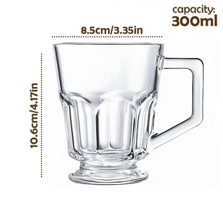 Cốc thủy tinh với thiết kế chân đế độc đáo – Bền chắc và thời trang, dung tích 300ml cao cấp