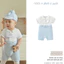 Nous Baby Bộ Bodysuit kèm quần, body chip cộc tay kèm quần short cổ polo mềm min cho bé từ 5.5-10.5kg BST T5
