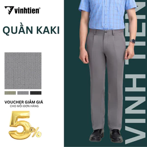 Quần Khaki Trung Niên 1ly Classic Vải Cotton Vĩnh Tiến 645 - Nhiều Màu
