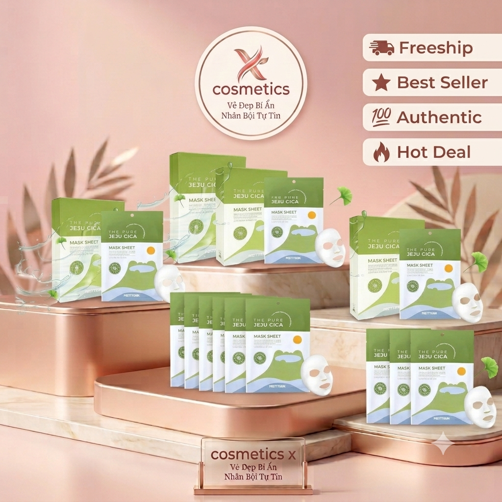 [CHÍNH HÃNG] Mặt nạ giấy B5 rau má dưỡng ẩm, phục hồi, dưỡng sáng cho da 25g - Cosmetics X