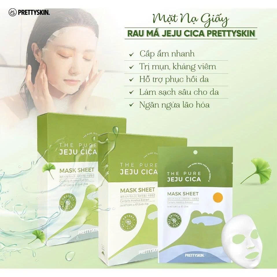 [CHÍNH HÃNG] Mặt nạ giấy B5 rau má dưỡng ẩm, phục hồi, dưỡng sáng cho da 25g - Cosmetics X