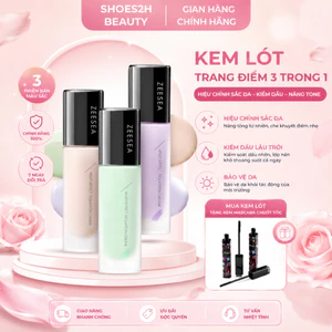 Kem lót Zeesea trang điểm kiềm dầu, nâng tông, che khuyết điểm, Lâu Trôi, Phù Hợp Mọi Loại Da.