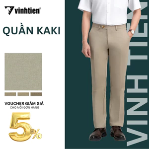Quần Khaki Nam Trung Niên 0ly Classic Vải Cotton Vĩnh Tiến 545 - Nhiều Màu