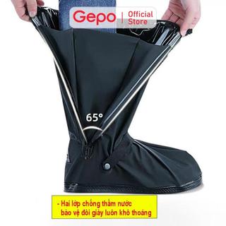 Ủng Đi Mưa Bọc Giày Trời Mưa Giầy Đi Mưa Ủng Bọc Giày Chống Nước Chất Liệu PVC 2 Lớp