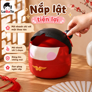 Thùng Rác Mini Để Bàn Nắp Lật Phong Cách Na Tra Cute - Đựng Rác Văn Phòng Bàn Học Ô Tô - LeBaTe