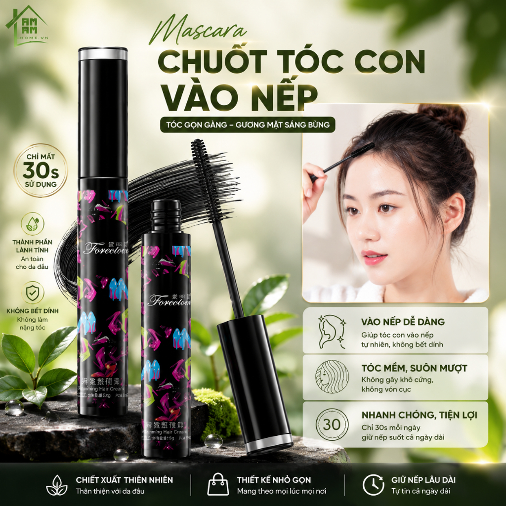 Cây chải tóc Mascara cố định tóc mai, chuốt tóc con gọn vào nếp, phụ kiện bút tạo kiểu vuốt gọn tóc.