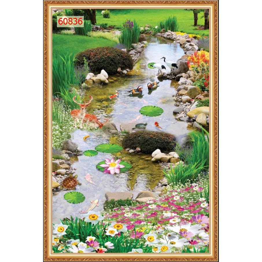 Tổng Hợp Mẫu Tranh con đường vải Lụa Dán Tường 3D KHỔ DỨNG Phong Cảnh Thiên Nhiên...