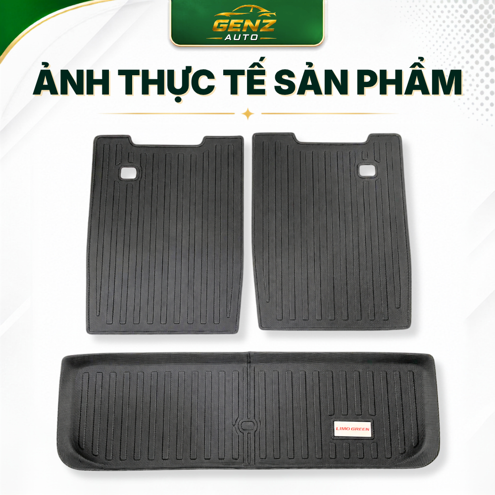 Lót cốp VINFAST LIMO GREEN/MPV7 - Nhựa dẻo TPO Không mùi, Chuẩn khít form xe, Chống thấm nước, dễ vệ sinh