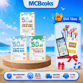 Sách - 50 đề tăng điểm nhanh môn Toán -Tiếng Anh - Tiếng Việt  Lớp 1 (Theo chương trình mới)